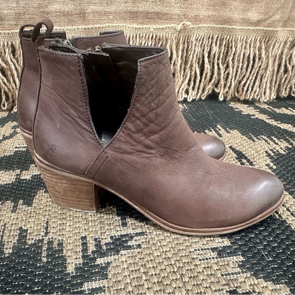 Roan Brown Leather Ankle Boots